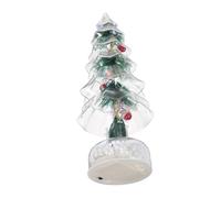 LOORGVEL Warm LED Light Color Changing Christmas Tree Tabletop Decoration Lifelike Pine Needle Design Mini Xmas Tree with Soft Glow for Home Kitchen Mantle Party Centerpiece Office Shelf