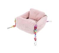 LOORGVEL Warm Plush Hamster Hanging Hammock Bed for Small Pets Cozy Two Hideaway Tent with Soft Fabric for Guinea Pigs Ferrets Squirrels Chinchillas Rats Encourages Relaxation and Active