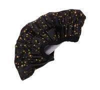 LOORGVEL Waterproof Double-layer Shower Cap with Elastic Bow, Oxford Fabric Bathing Hat for Women and Girls, Starlight Pattern Hair Cover for Bath, Makeup, and Spa Use