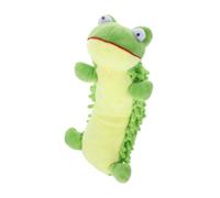 LOORGVEL Wear Resistant Plush Frog Molar for Dogs Squeaky Chewing Plaything for Teeth Pet Chew to Boredom and Prevent Destructive Behavior Educational Home and Shop Ornament Green
