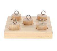 LOORGVEL Wear-resistant Wooden Conure Toy for Cockatiels and Parrots, Interactive Parakeet Accessory That Reduces Aggression and Can Be, for Household Bird Play and Training