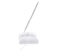LOORGVEL Wedding Guest Book Signing Pen Bow Fabric Stand for Reception Counter Ceremony Metal Guest Book Pen
