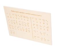 LOORGVEL Wood Braille Letter Board Tactile Teaching Aid for Blind People Enhancing Braille Learning and Memorization Educational Tool for Visually Impaired
