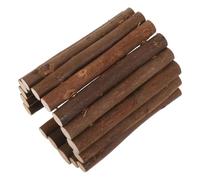 LOORGVEL Wooden Bird Tunnel Swing with Hook for Parrots Small Natural Chew Hanging Cage Accessory and Hamster Climbing Swing for Interactive Foraging