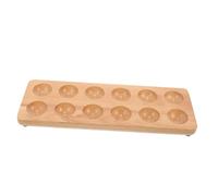 LOORGVEL Wooden Egg Holder Anti-break Egg Storage Tray for Kitchen and Refrigerator with Protective Design Countertop