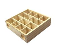 LOORGVEL Wooden Hamster Maze Toy for Cage Intelligence Development 25x25x7cm Natural Chinchilla and Small Animal Supply Interactive Habitat Accessory