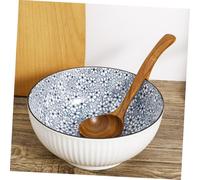 LOORGVEL Wooden Ladle with Hook Comfortable Grip Cooking Spoon for Stirring Serving and Soup Space-Saving Hanging Design Reliable Kitchen Utensil for Everyday Use