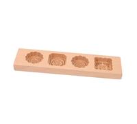 LOORGVEL Wooden Moon Cake Mold Baking Tool for Kitchen Carved Pastry Stamp with Flower Pattern Easy to Clean and Demould for DIY Mooncake and Dessert Decoration