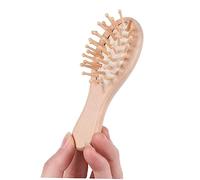 LOORGVEL Wooden Paddle Brush Scalp Massager Comb Cushion for Hair Detangling Soft Bristle Hair Brush