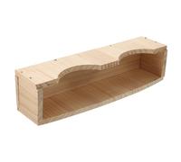 LOORGVEL Wooden Rabbit Feeding Rack and Hamster Basin Large-capacity Pet Hay Feeder with Hanging Fixing Design Rectangular Wood Feed Groove for Rabbits and Small Animals