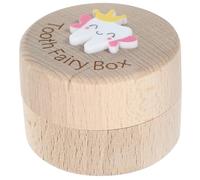 LOORGVEL Wooden Tooth Fairy Box for Baby Boys and Girls 3D Carved Small Keepsake Tooth Storage Holder Suitable for Lost Milk Memory