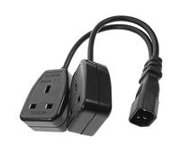 LOORGVEL Y Splitter Power Adapter Cable Male to Dual Pin Uk Socket Heavy Duty Extension Cord for Ups Compatible with Apc Uk Systems Iec Connector Plug
