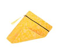 LOORGVEL Yellow Brocade Buddhist Scriptures Bag Multipurpose Storage Pouch for Religious Texts Books Documents Coin Purse Pen Pouch with Carry Handle Elegant Chinese Style Wrap Case