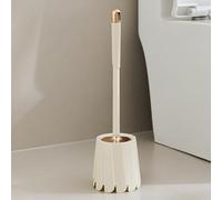 LOORMEI Toilet Brushes & Holders，Long Handle - Non-Slip Grip Toilet Bowl Brush Set for Deep Cleaning Bathroom (Gold)