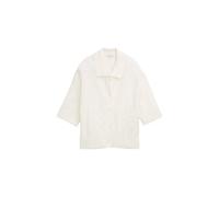 Loose Boucle Cardigan with Collar Women Tom Tailor Blanc S