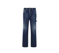 Loose Carpenter Denim Jeans- male- Dsquared2- Straight Fit Jeans- Blue- L- Jeans L