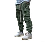 Loose Corduroy Trousers Men Multiple Pockets Solid | for Relaxed loose for fit, adjustable drawstring waist, comfortable for daily wear, solid color options