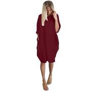 Loose Dresses for Women UK Ladies Dressing Gowns Y3K Maxi Bridesmaid Ldies Dress Medievil Dresses Barvarian Fancy Lilac Maxi Button Long Sleeve Red with Slit