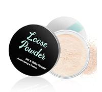 Loose Face Powder, Translucent Setting Powder, Long Lasting Lightweight Loose Powder Oil-control Flawless Finish Pink Baking Powder Makeup, Setting Foundation for All Skin Types (Light Beige)