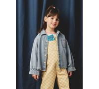 Loose Fit Denim Shirt for Girls light blue