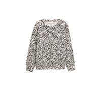 Loose Fit Leopard Print Sweatshirt for Women Tom Tailor Denim Beige S