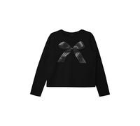 Loose-Fit Long Sleeve Jersey T-Shirt with Front Print and Rhinestones for Girls s.Oliver Noir 13/14 years
