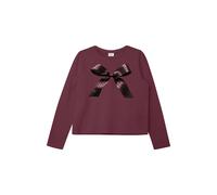 Loose-Fit Long Sleeve Jersey T-Shirt with Front Print and Rhinestones for Girls s.Oliver Rouge 11/12 years