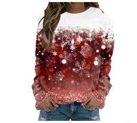 Loose Fit Long Sleeve Women's Sweatshirt Featuring 3D Print Design Suitable for Daily Vacation Holiday Occasions (M A)