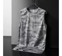 Loose Fit Polyester Tank for top Camouflage Printed Women Loose | Camouflage print design, ice silk fabric, loose for fit for comfort, medium stretch, summer fashion