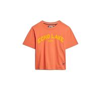 Superdry Outdoor Location Box Loose Short Sleeve T-shirt Orange M Woman