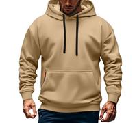 Loose Fit Sweatshirt Men Mens Zip Up Hoodie Embroidered Sweatshirt Kangaroo Pocket Hooded Top Fleece Drawstring Tracksuit Tops Cuff Work Sweatshirts Long Sleeve Pullovers 1/4 Zip Jumper