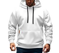 Loose Fit Sweatshirt Men Mens Zip Up Hoodie Embroidered Sweatshirt Kangaroo Pocket Hooded Top Fleece Drawstring Tracksuit Tops Cuff Work Sweatshirts Long Sleeve Pullovers 1/4 Zip Jumper