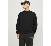 Loose Fit Sweatshirt with Crew Neck Black