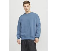 Loose Fit Sweatshirt with Crew Neck Sea Blue