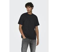 Loose Fit T-Shirt with Crew Neck Black