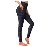 Loose Fit Yoga Pants for Women Tall Fitness Leggings Print Yoga Sports Workout Women's Pants Running Athletic Pants Yoga Pant for Women with Pockets Dark Blue
