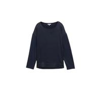 Loose-Fitting Long Sleeve T-Shirt for Women Tom Tailor Bleu M