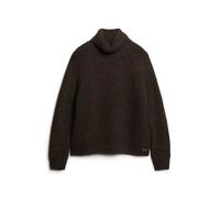 Loose-fitting turtleneck sweater with women's topstitching Superdry Marron XL