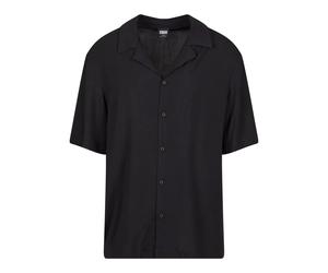 Loose-fitting viscose shirt Urban Classics Noir 4XL