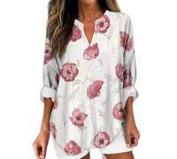 Loose for Fit Hawaiian Style Shirt for Women Holiday Vacation | Ideal for beach holidays, vacation trips, summer parties, casual outings, tropical themes