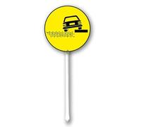 Loose Gravel Soft Shoulder Sign Yard Stake Outdoor, Aluminum, Metal Stakes Included, Security Sign, Gate, Driveway, 9.2 X 9.2 Inches
