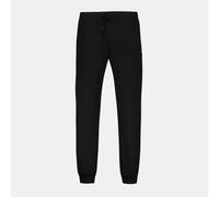 Le Coq Sportif - ESS Pant Loose N°2 M - Double Sided Polyester Cotton Trousers Loose Fit Bottom Comfortable Elastic Waist Drawstring - Size M - Black