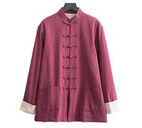 Loose Large Kung Fu Uniform Jacket Mens Tang Suit Chinese Traditional Clothes Long Sleeve,Tai Chi Uniform Shirt Qi Gong Wing Chun Shirt Training Cloths Apparel Cloth