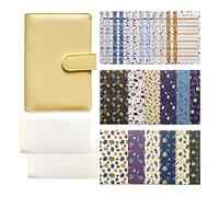 Loose-Leaf Binder Notebook 6-Ring Budget Binder Set with Sheets Label Stickers for Women Men Commercial Budgeting Planner with Stickers Labels Cash Envelopes Wallet Planner and Monthly Bill Organizer