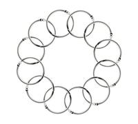 Loose Leaf Binder Rings,50 pcs Metal Book Ring Index Cards Key Chain Rings Split Ring Photo Clips Loose Leaf Rings, for Notebook Scrapbook Album Craft DIY,40mm