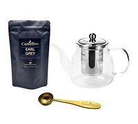 Loose Leaf Gift Set, Heat Resistant Teapot, Tea Measuring Spoon, 100g Loose Leaf Tea, Camellios (Earl Grey)