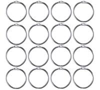 Loose Leaf Nickel Plated Binder Rings Book Key Keychain Rings for Ring Binder Papers Flash Cards Keychains Office School Home,1 Inch Diameter 50 Pieces