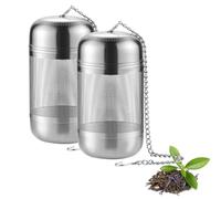 Loose Leaf Tea Infuser, 2 Pieces Stainless Steel Tea Strainer Fine Mesh with Chain, Loose Tea Infuser for Loose Tea Strainer Metal Tea Leaf Infuser for Teapot, Mugs, Cups