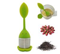 Loose Leaf Tea Infuser Silicone Tea Infuser Fine Mesh Loose Tea Strainer Silicone Lid Tea Cup Filter for Loose Tea or Herbal Tea (1 Piece, Green)