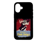 Loose Lips Might Sink Ships WWII Poster Case for iPhone 16